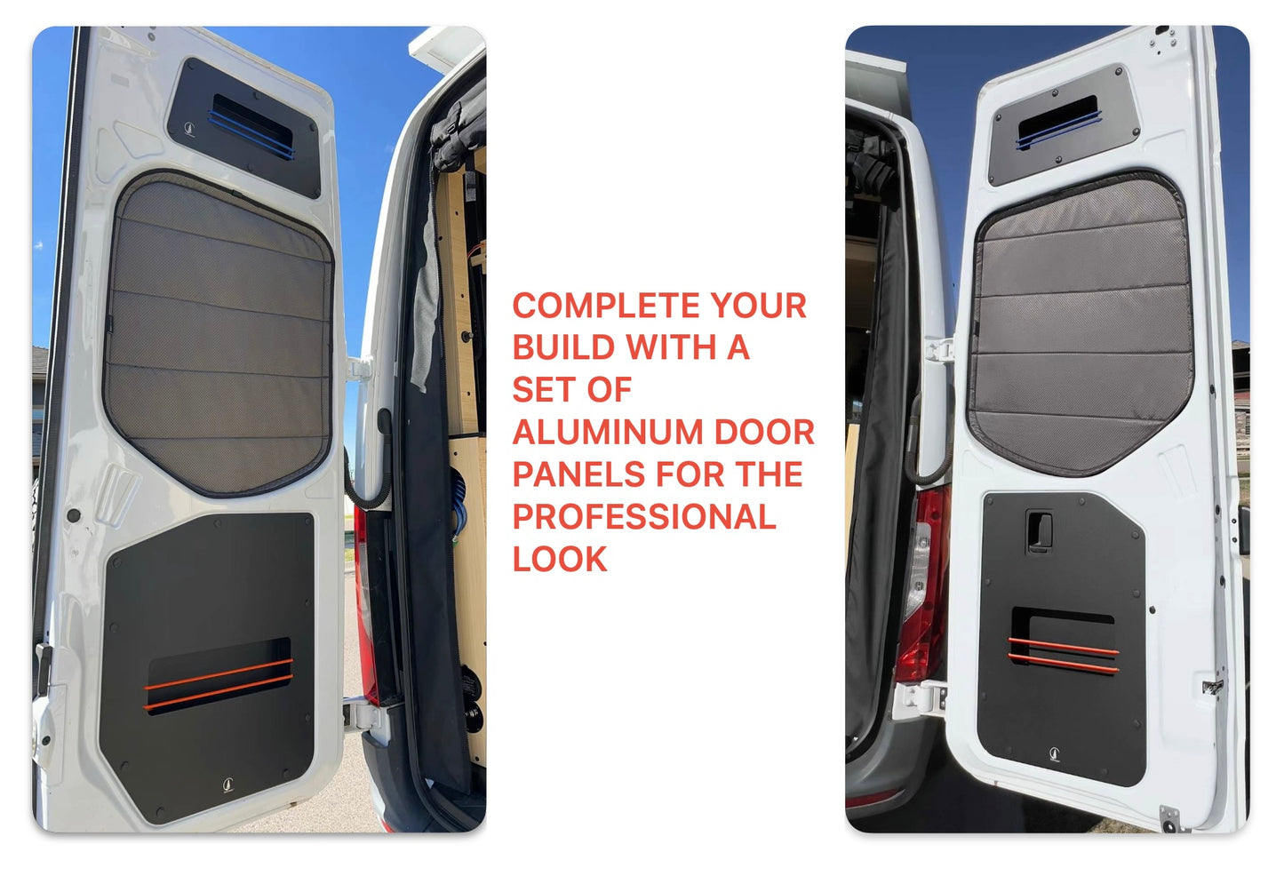 SPRINTER | ALUMINUM REAR DOOR PANELS - 4 PANELS - FULL SET FOR REAR DOORS WITH $75 OFF
